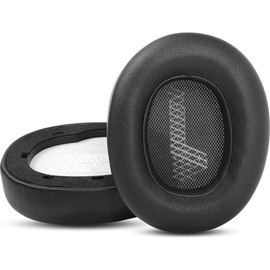 Ersatz Ohrpolster für JBL E65 E65BTNC / Duet NC/Live 650 660 BTNC/Live 650 660 NC Kopfhörer, weicherem Leder (Schwarz)