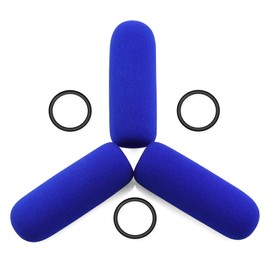 LEFXMOPHY for David Clark M7A Mic Cover, M-4 / M-7 / H10 / H20 /DC PRO-X2 / PRO-2 / DC ONE-X ENC Headset Aviation Microphone Replacement Windscreen Protector, 3-Pack Blue Pop Filter