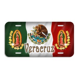 Mexico Flag Eagle Our Lady Of Guadalupe Auto License Plate Personalize Mexican Latino