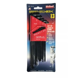 Eklind Stubby SAE Ball End Hex Wrench Key Set 13pc .050-3/8 Inch 13113 USA MADE