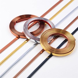 LKYJD Peel and Stick Molding Trim, Flexible Wall Ceiling Floor Cabinet Tile Edge Moulding(Brushed Bronze,3mx8mm)