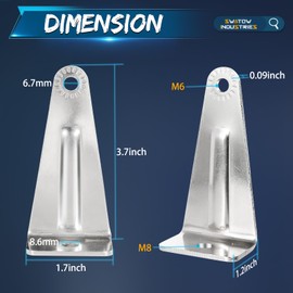 2PCS Light Bar Bracket Universal Single Row LED Light Bar Mounting Brackets Straight/Curved Lights Mount for Wrangler Truck Pickup ATV UTV-M6 Mounts