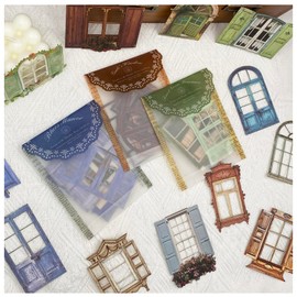 Collage Material Seals, Assortment, Sticker Frame, Arpaper, Collage Material, Collage Stickers, Picture Frame, Sticker Book, Scrapbooking, Retro, Girl, Junk Journal, Stylish, Cute, Vintage, Large