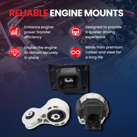 WINBEST 3PCS Engine Motor Transmission Torque Mount Kit A5322 A2986 A5312 Compatible with 2008-2011 for Ford Focus 2.0L