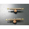 Leefai Pro Fingerboard Trucks 34mm G3-Inverted Kingpin-Single Axles-Solid (Black, 34MM)