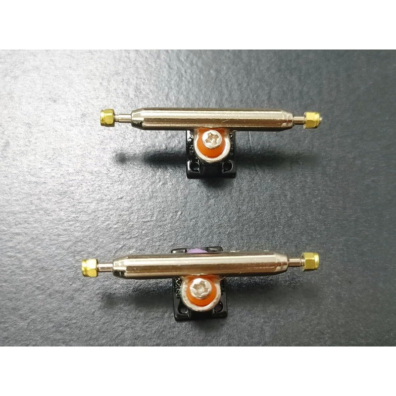 Leefai Pro Fingerboard Trucks 34mm G3-Inverted Kingpin-Single Axles-Solid (Black, 34MM)