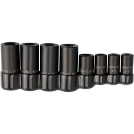 Eyech 8Pcs Tap Socket Set, 1/4" & 3/8" Square Drive Tap Socket Wrench Adapter, Carbon Steel Quick Change Tap Socket Wrench Set Holder Fit All M.C.T.I Standard Taps up to 1/2" & 1/8" NPT