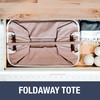 CleverMade Collapsible Laundry Basket Hamper - LUXE Cream Herringbone 2Pack