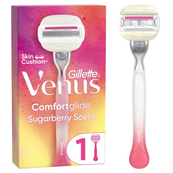 Gillette Venus Comfortglide Festival Women's Razor + 1 Razor Blade with 5 Blades for a Close Shaving and Completely Smooth Skin