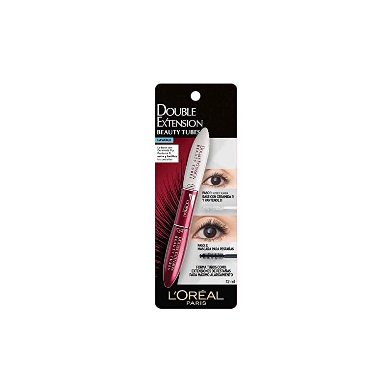 L´Oréal Paris Mascara de Pestañas Lavable Double Extension Beauty Therapy,