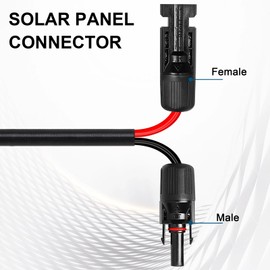 XRDS -RF 10AWG Tinned Copper Extension Cable with Protective Sleeve, Solar Connector to Anderson-Style 50A Plug, Heavy-Duty Cable for Outdoor Power Systems, RVs, and Battery Connections 5FT