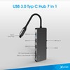 XLayer USB 3.0 Typ-C Hub 7-in-1 Grey