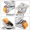 Murtenze 8PCS Mini Swivel Caster Wheels 1/2 inch, Orange |