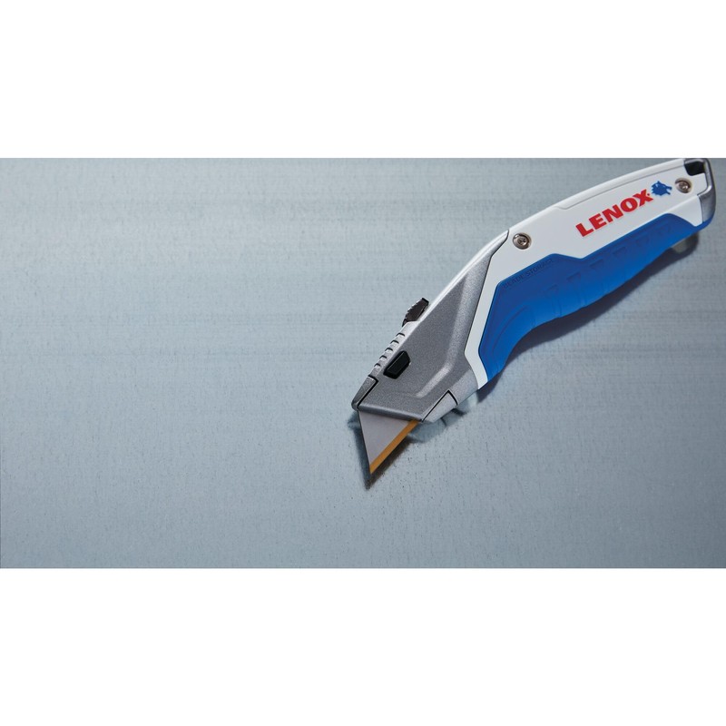 LENOX Utility Knife with 3 Bi-Metal Blades, Retractable, Foldable and