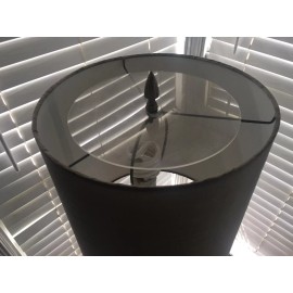 Handmade Clear Acrylic Round 9" Lamp Fabric Lampshade Diffuser