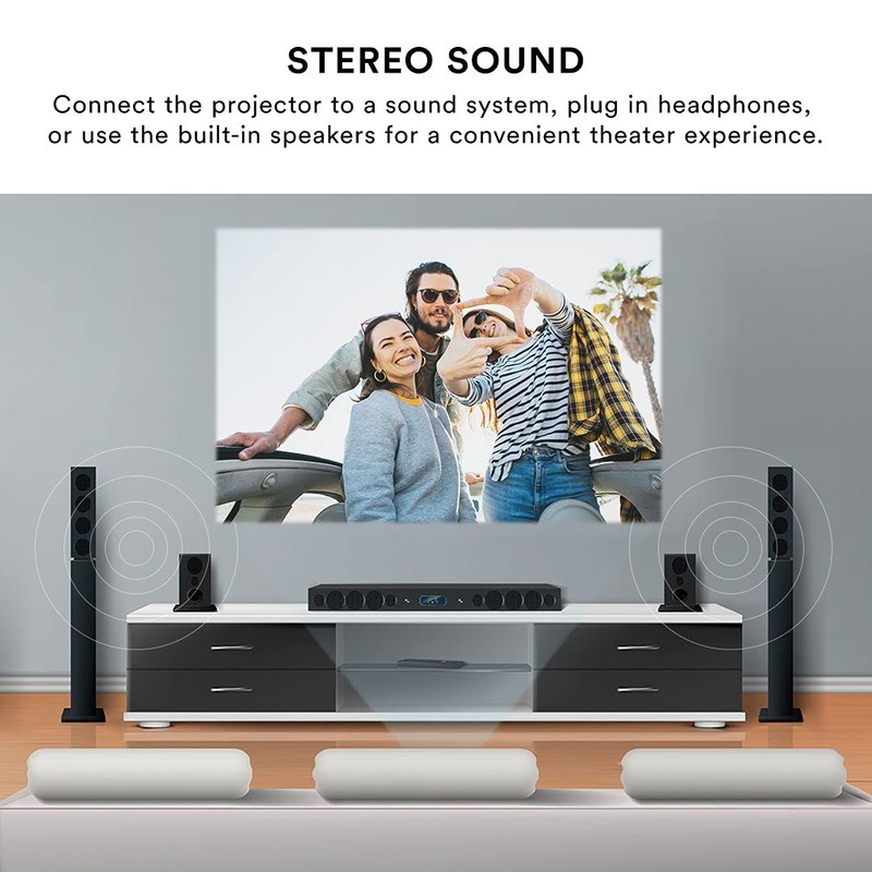 Core Innovations 150" LCD Home Theater Projector (White)