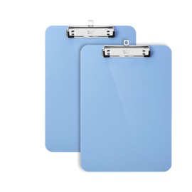 Mr. Pen- Plastic Clipboard, 12.5" x 9", 2 Pack, Clipboard Plastic, Low-Profile Metal Clip with Retractable Hanging Hole
