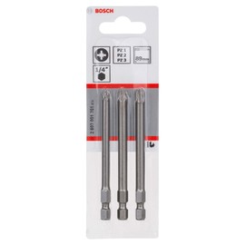Bosch 260700176189 mm Extra Hard Screwdriver Bit (Set of 3)