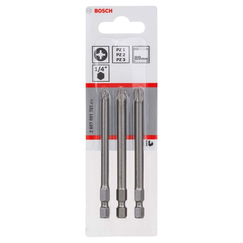 Bosch 260700176189 mm Extra Hard Screwdriver Bit (Set of 3)