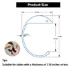KISOY 2PCS C Shape Purse Hook for Table Handbag Hanger