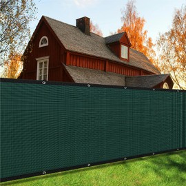 4ft x 50ft Privacy Screen Fence, 90% Blockage Mesh Shade Net Cover, Heavy Duty Apartments Railing Screen for Outdoor, Porch, Patio,Deck, Backyard (Green)