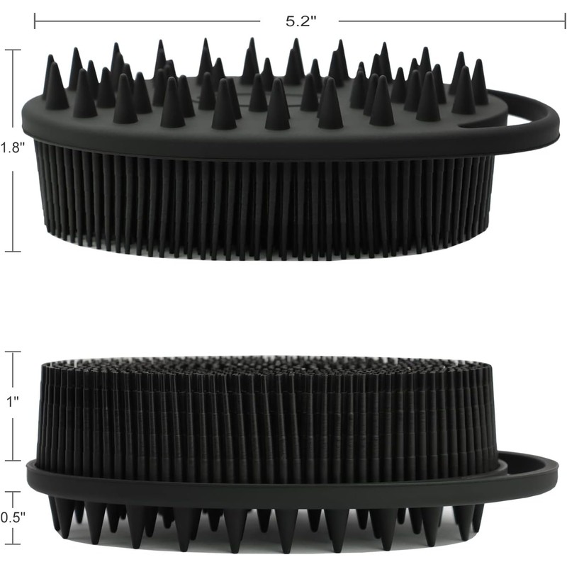 Cepillo de silicona 2 en 1 para cuerpo y cabello