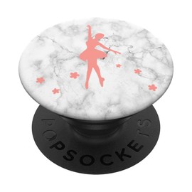 Pink Ballerina Pop Socket White Marble Ballet