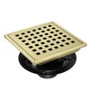 morefine Gold Shower Drain 6 inch with Flange, Square Shower