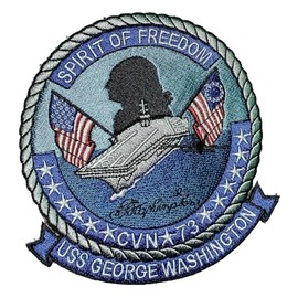 USS George Washington CVN-73 Patch – Hook and Loop, 4.5"
