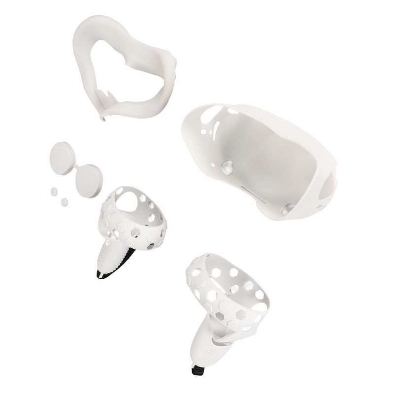 5 in 1 Silicone Cover Set for Quest 2 Includes