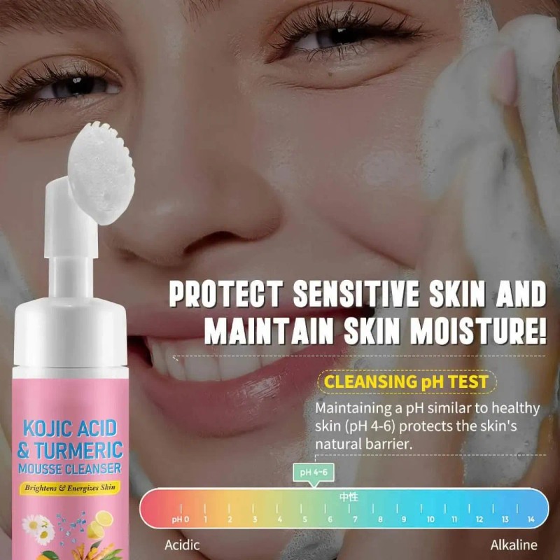 Espuma Facial Ácido Kójico Cúrcuma Control Grasa Iluminador