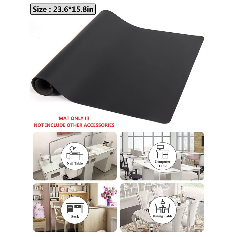 (MAT ONLY) Black Nail Art Table Mat, Foldable Nail Art