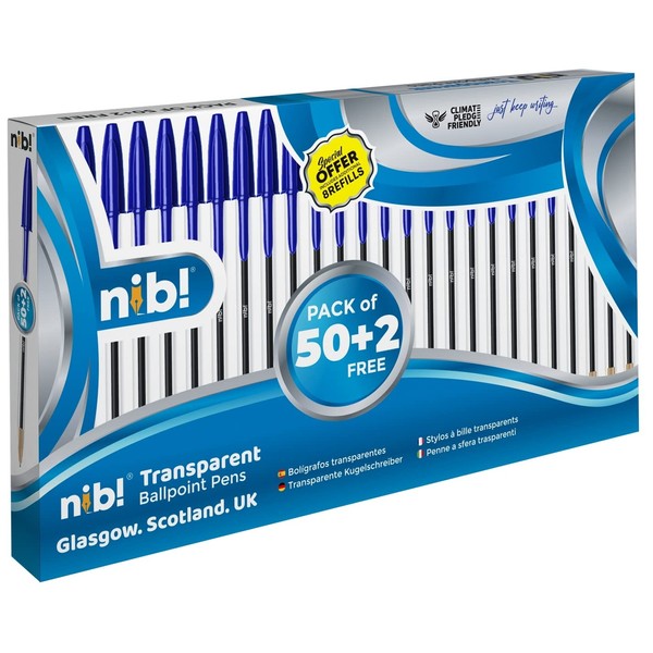 nib! Ballpoint Pen, Comfortable Biro Pens, Medium Point (1.0mm), EveryDay