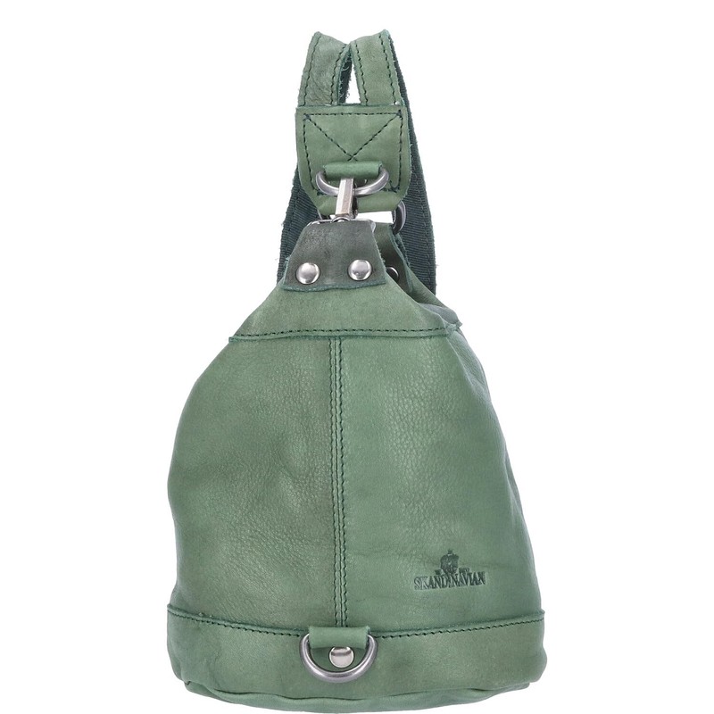 The Skandinavian Brand Mini Leather Backpack Assorted Colours 40 Green,