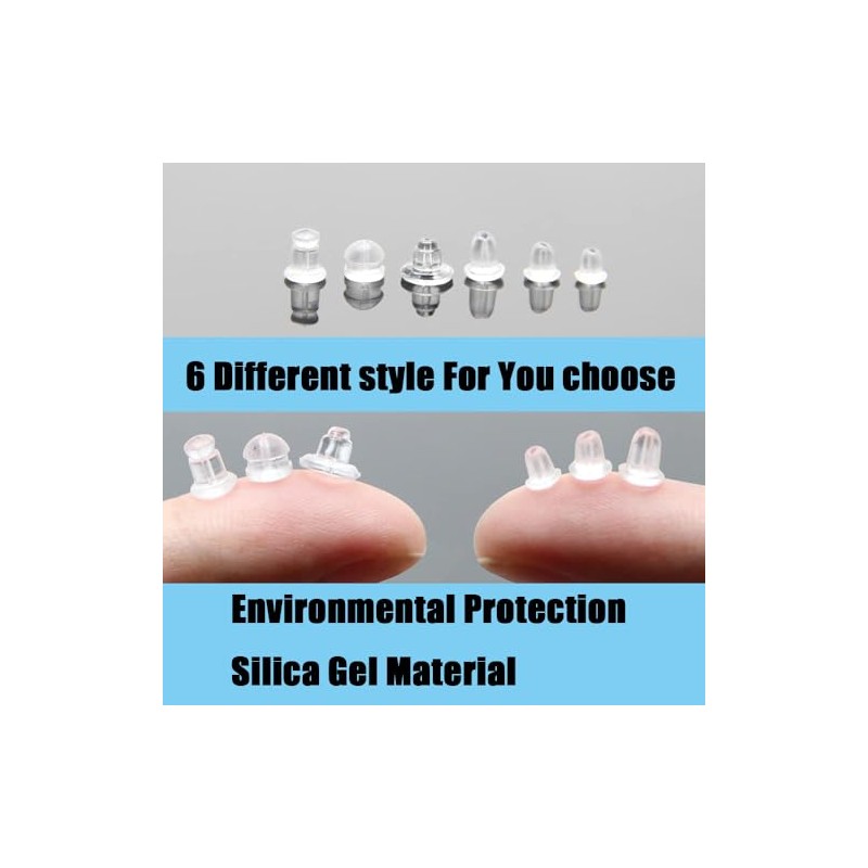 Respaldos de Silicona para Aretes 600 Piezas