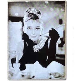 KUSTOM ART Actors Famous Audrey Hepburn Vintage Style Collection Wooden Magnet (Magnet) Series 10 x 6 cm