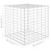 vidaXL Cube Gabion Raised Bed, Steel Wire Gabion Baskets for