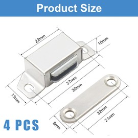 ElevaPulse 4 Pack Door Magnet with Screws, Magnets for Cabinet Doors, Magnetic Clasp, Cupboard Magnets, for Cabinet Doors, Door Magnet, Cabinet Magnet, Furniture Magnets