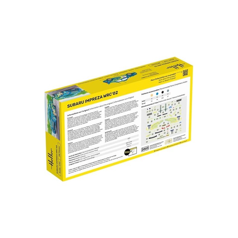 PLATZ HE80199 1/43 Subaru Impreza WRC 2002 Plastic Model