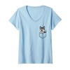 Womens Cute Husky Puppy Pocket Pal Funny Husky Dog Lover