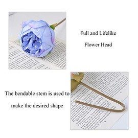 Flores Artificiales Falsas Peonías 7 Cabezas de Flores Arreglos de Flores de Seda Ramos de Boda Decoraciones Centros de Mesa Florales de Plástico Hogar Cocina Jardín Decoración de Fiesta
