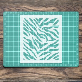 Pattern Zebra Print Stencil: Mylar Airbrush Wall Art Painting Crafts | DIY-A4 Stencil - Design Size (200mm 170mm)