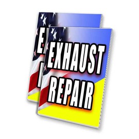 Exhaust Repair (24" X 36") 4mm Corrugated Plastic Panel, Graphics Applied to 1 Side (Pk of 2)