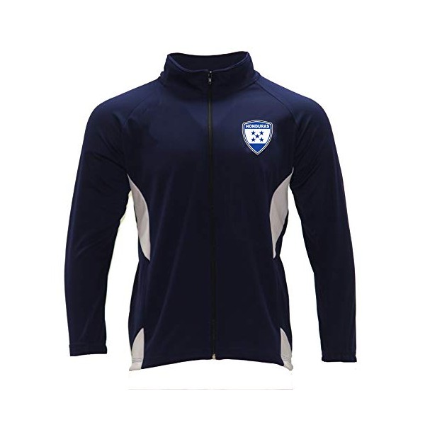 Arza Sports Men's Track Jacket Honduras Color Navy Blue/White (Large)