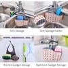 Cisila 2Pcs Sink Sponge Holder,Adjustable Silicone Sling Sponge Caddy with