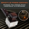 Steam Grill Brush Bristle-Free – Stainless Steel, No-Wire BBQ Grill
