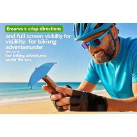 Mobile phone umbrella - outdoor phone sunshade clip type, suitable for outdoor activities, preventing sunlight and glare, universal for all smartphones (蓝色)