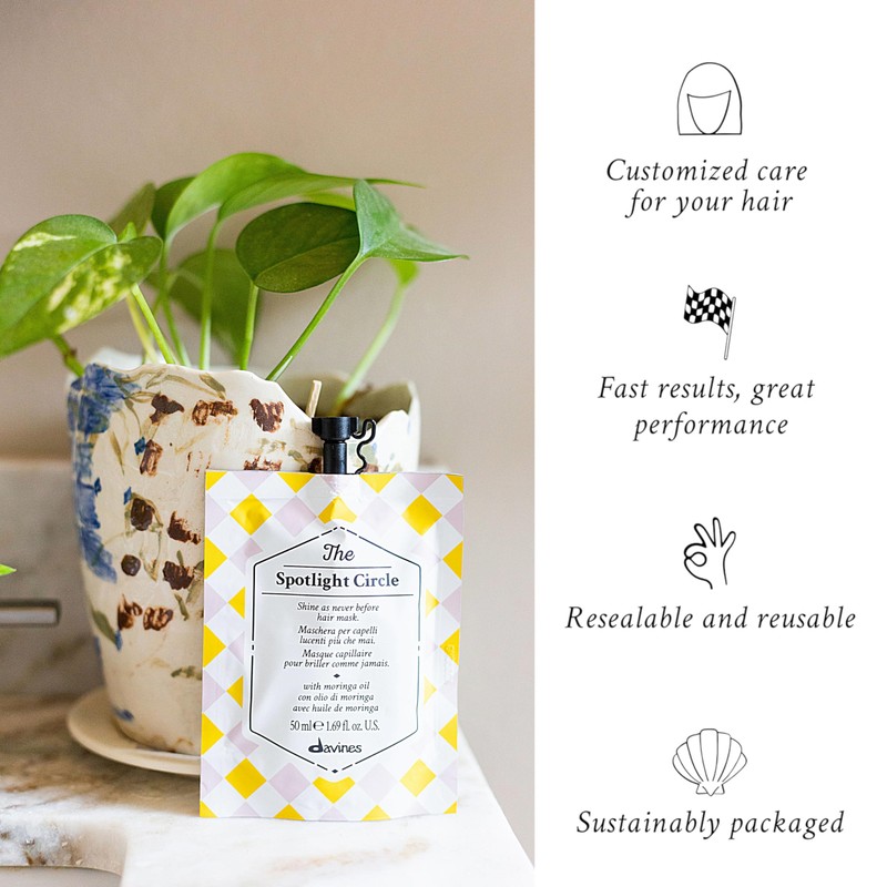 Davines The Spotlight Circle, Shine Enhancing Mask For Dull Hair,