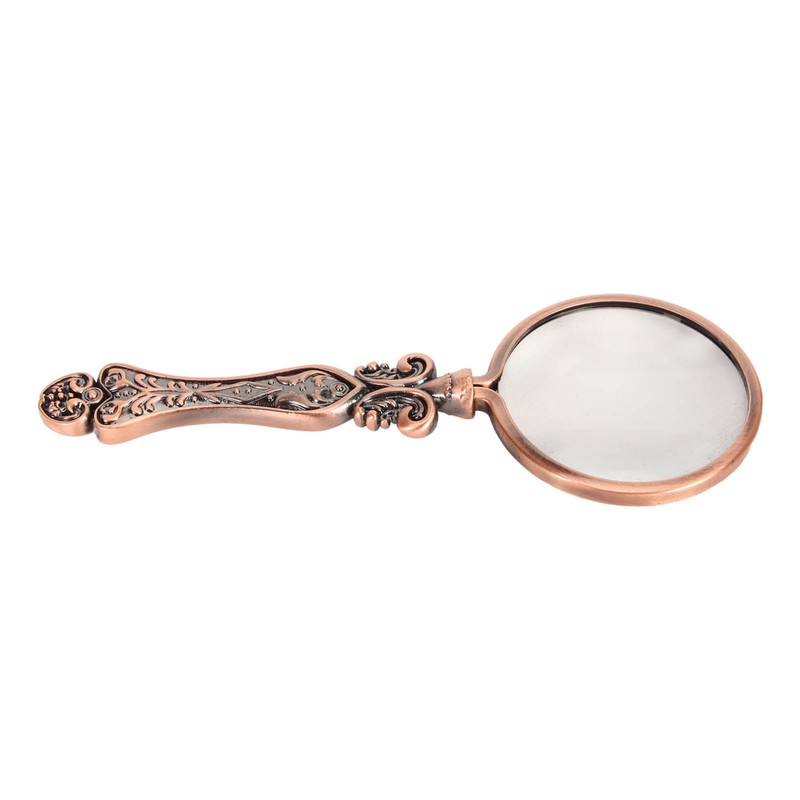 Retro Magnifying Glass Portable 3X Magnification Handheld Magnifier for Science