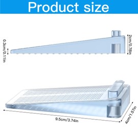 Cisixin 4pcs Door Stop, Non-Slip Door Stopper, Rubber Door Wedge(Transparent)